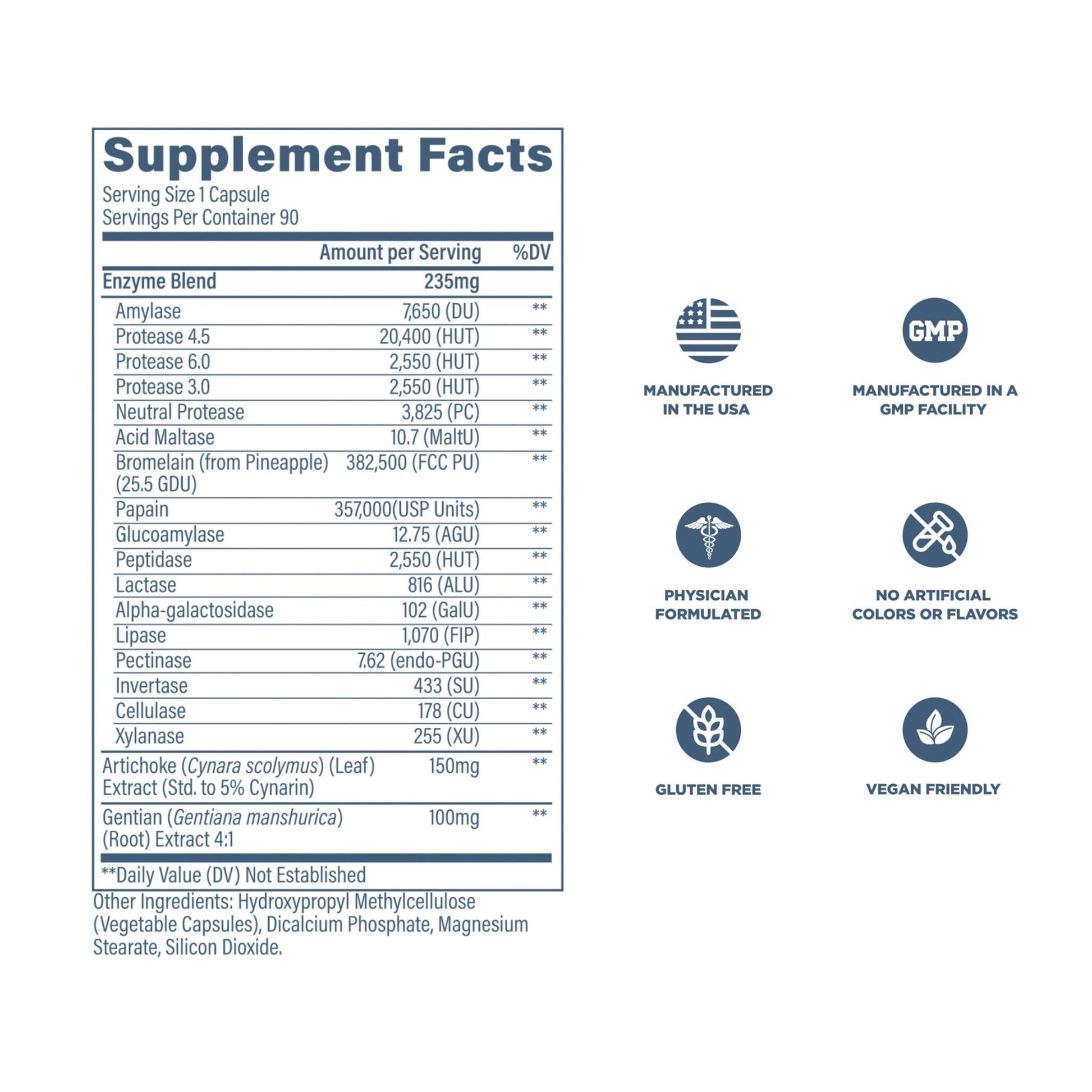 Revive MD Digest Aid, Digestive Support Supplement for Men & Women - Comprehensive Digestive Enzyme Blend with Probiotics & Prebiotics for Gut Health & Healthy Digestion - PrimeBioHealth - canada supplements