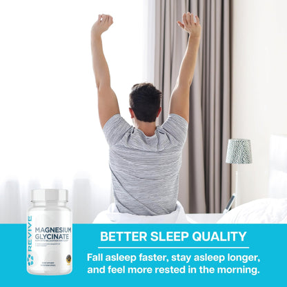 Revive MD Pure Magnesium Glycinate 200mg – High Absorption Supplement for Relaxation, Stress Relief, Sleep & Memory Support – Promotes Strong Bones - PrimeBioHealth - canada supplements