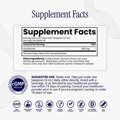 Rho Nutrition Liposomal Glutathione - Ultra High Absorption Liquid Glutathione Supplement - Supports Natural Detoxification, Immune System, Skin Health - PrimeBioHealth - canada supplements
