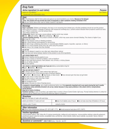 RIGHT REMEDIES Low Dose Aspirin 81mg, Enteric Coated Tablets, NSAID Pain Reliever & Fever Reducer for Adults, Compare to the Active Ingredient in Bayer® Low Dose Aspirin (500ct) - PrimeBioHealth - canada supplements