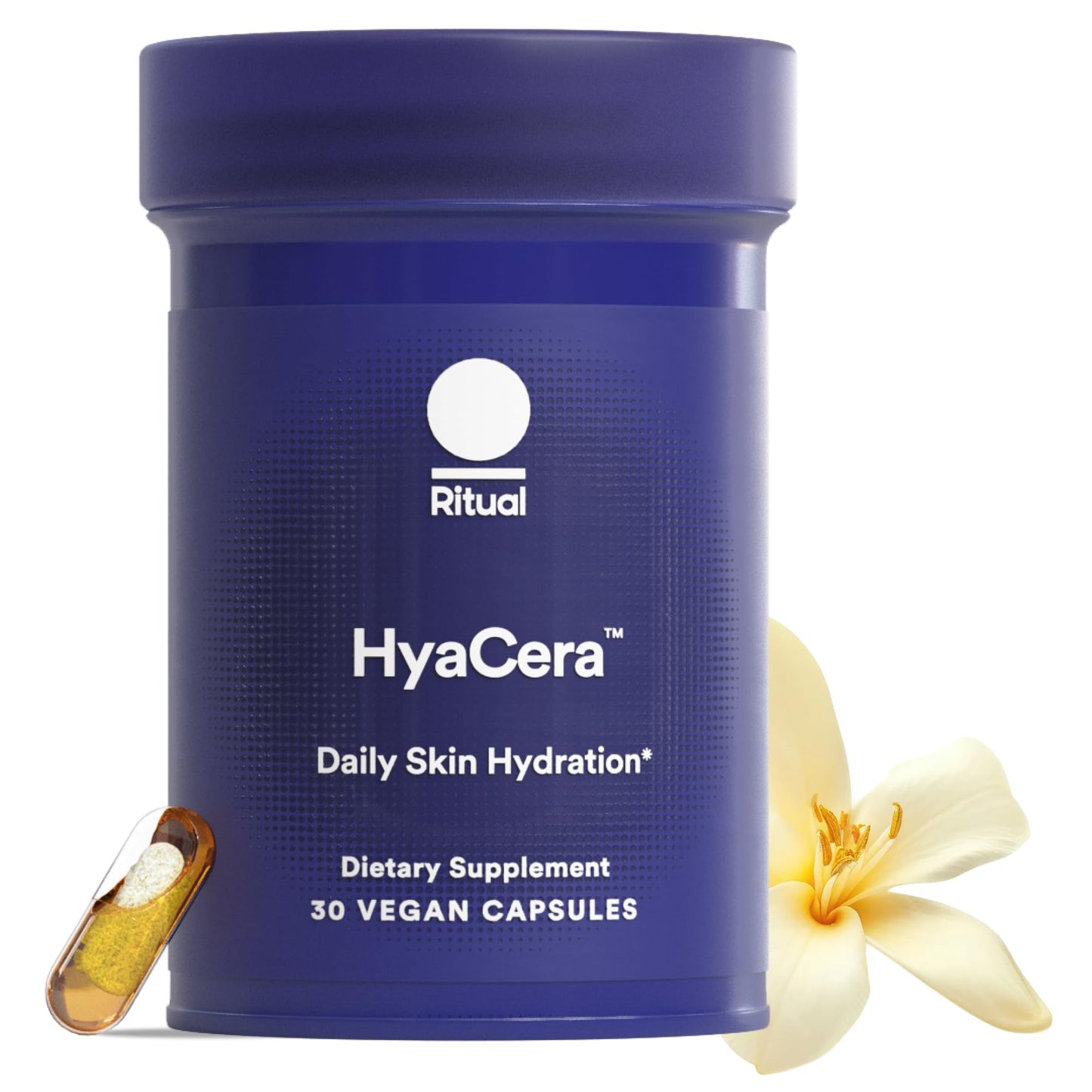 Ritual Hyaluronic Acid Skin Supplement - With Hyabest® and Ceratiq® - HyaCera Clinically Proven to Reduce Wrinkles, Fine Lines & Improve Skin Smoothness - PrimeBioHealth - canada supplements