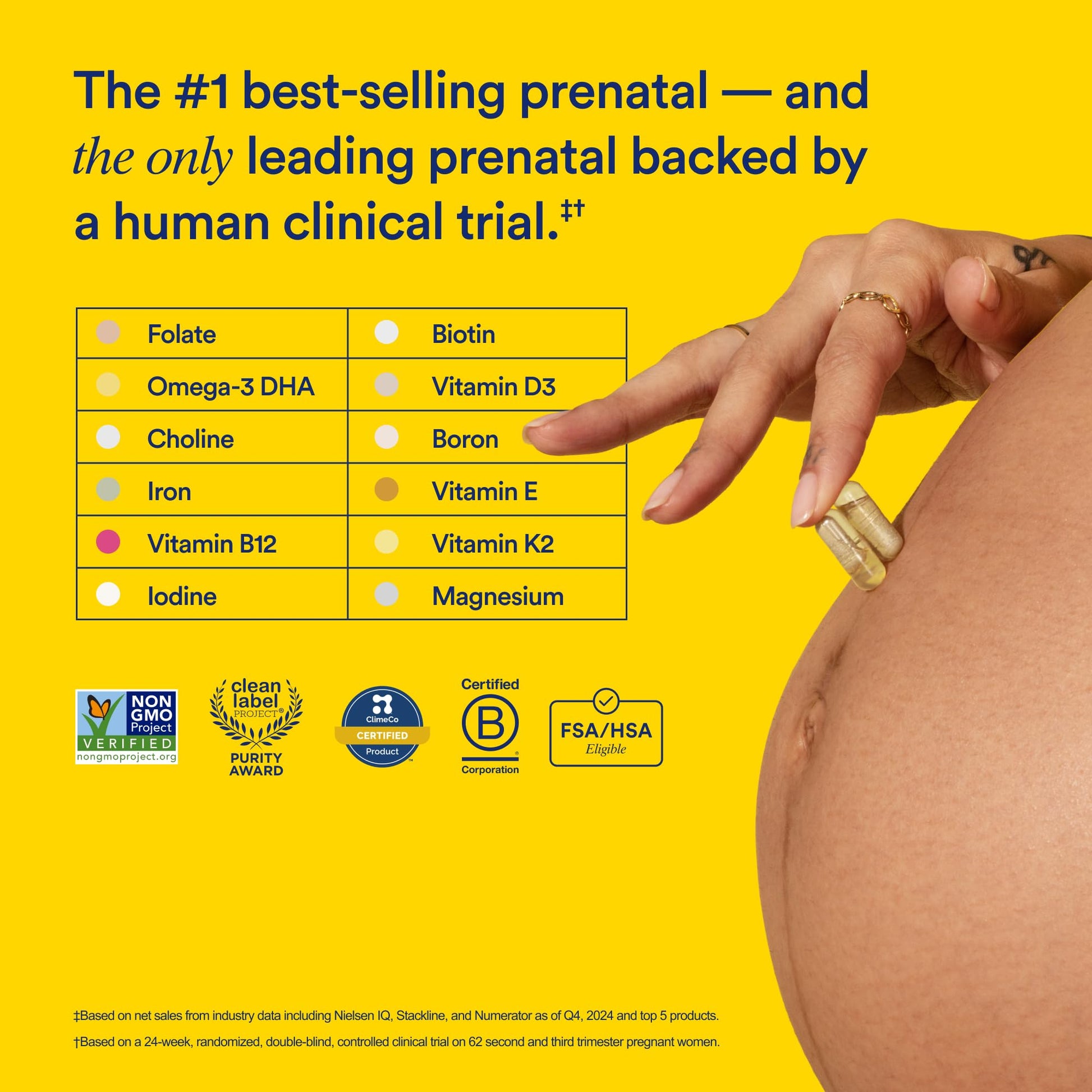 Ritual Prenatal Multivitamin For Women - Key Essential Vitamins and Minerals To Support Mom and Baby During Pregnancy* - Folate, Choline, Omega-3 DHA - PrimeBioHealth - canada supplements