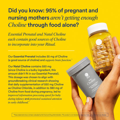 Ritual Prenatal Multivitamin for Women - Key Essential Vitamins and Minerals to Support Mom and Baby During Pregnancy* - Folate, Choline, Omega-3 DHA, Iron - PrimeBioHealth - canada supplements