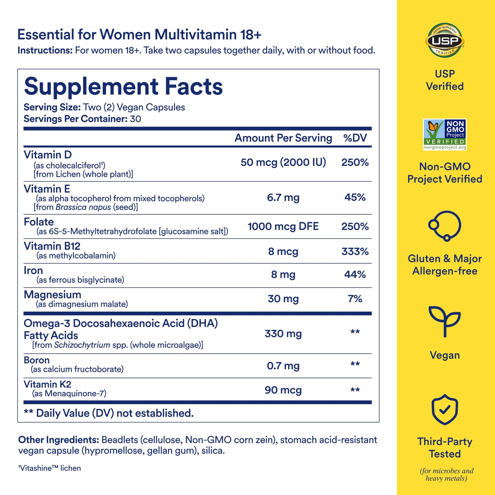 Ritual Women’s 18+ Daily Multivitamin - Key Essential Vitamins and Minerals to Support Energy, Heart, Bone, Brain Health* - Clinical Backed - Vegan - PrimeBioHealth - canada supplements