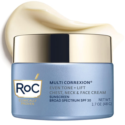 RoC Multi Correxion 5 in 1 Chest Neck Face Moisturizer Face Cream with SPF 30 for Visible Wrinkle and Neck Firming and Tightening - PrimeBioHealth - canada supplements