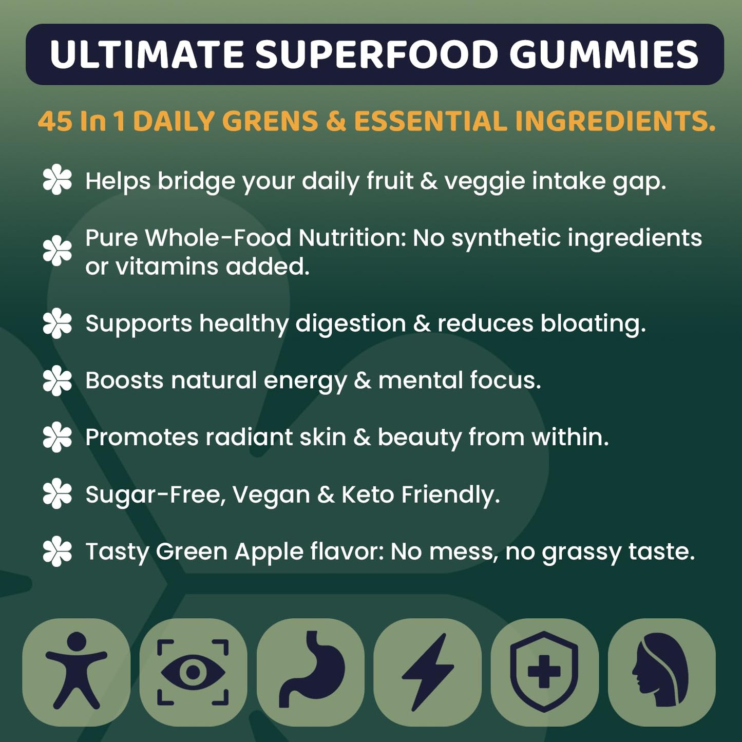 ROOTI Greens + Superfoods Gummies for Adults – 7-in-1 Whole Food Supplement, Spirulina, Lion’s Mane, Probiotics, Fiber & Digestive Enzymes Vegan, Sugar-Free, - PrimeBioHealth - canada supplements
