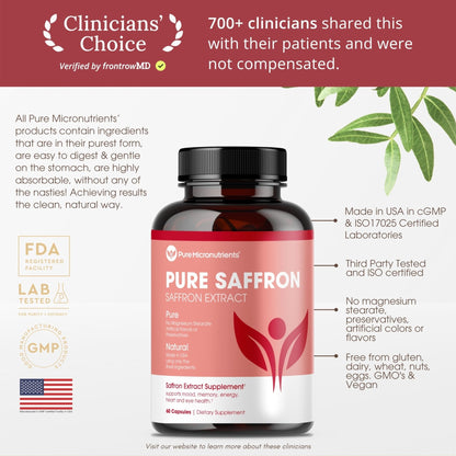 Saffron Supplements - 100% Pure Saffron Extract Capsules - Boost Energy & Mood, Support Eye & Heart Health - PrimeBioHealth - canada supplements