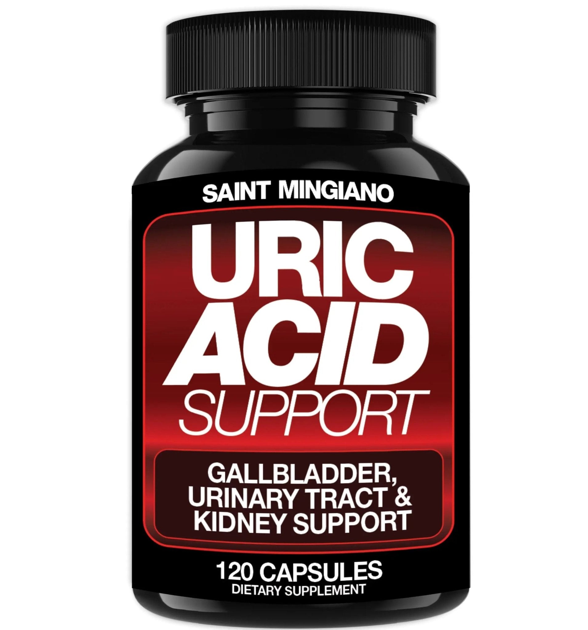 Saint Mingiano Uric Acid Flush for Gout Support -120 Capsules - Supports Kidney Cleanse Detox & Repair, Gallbladder & Urinary Tract Issues - Essential for Detox & Joint Support - Cranberry Extract - PrimeBioHealth - canada supplements