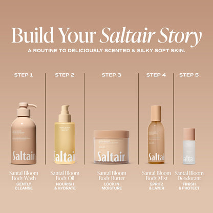Saltair Body Oil - Luxurious Santal Bloom After Shower and Bath Oil for Women and Men. Botanical, Non-Greasy - PrimeBioHealth - canada supplements