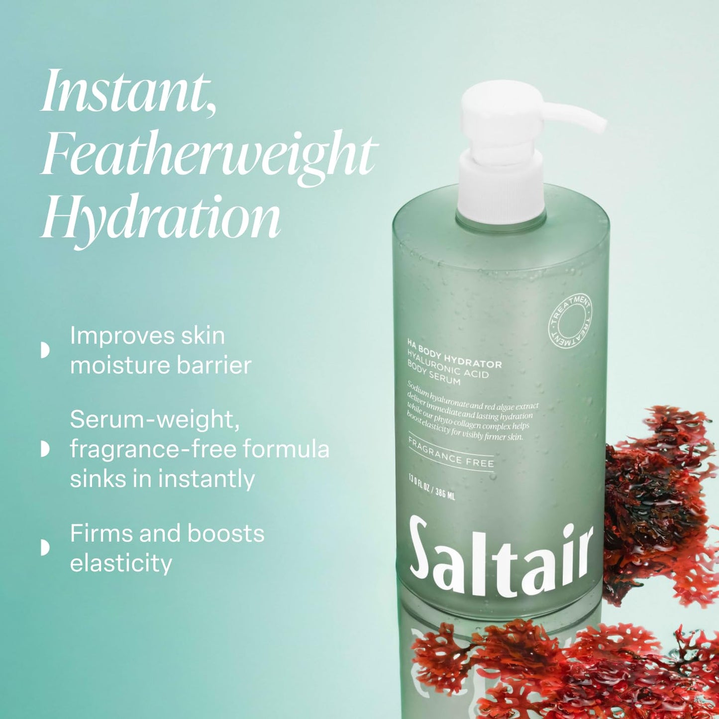 Saltair Hyaluronic Acid Body Serum – Hydrating Body Lotion for Smoother Looking Skin - PrimeBioHealth - canada supplements