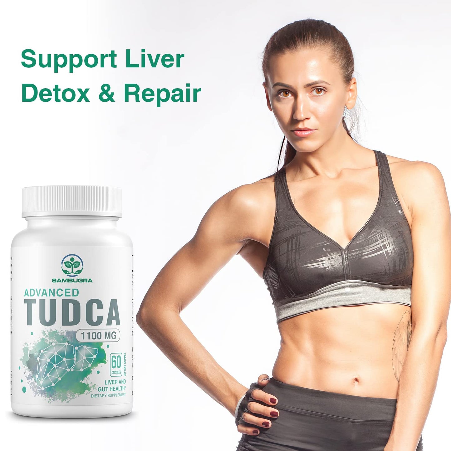 Sambugra TUDCA Liver Supplements 1100mg, 3rd Party Tested Ultra Strength Bile Salt TUDCA Supplement, Liver Support for Detox - PrimeBioHealth - canada supplements