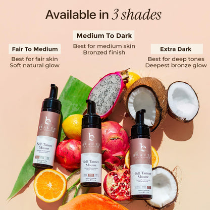 Self Tanner Mousse - USA Made with Natural & Organic Ingredients, Self Tanning Mousse for Dark Fake Tan, Sunless Tanner - PrimeBioHealth - canada supplements