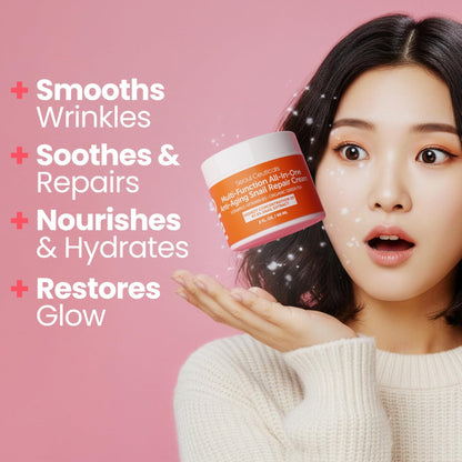 SeoulCeuticals Snail Mucin Moisturizer 97.5% - Korean Skin Care Snail Repair Cream - Day & Night Anti Aging K Beauty Skincare Cruelty Free 2oz - PrimeBioHealth - canada supplements