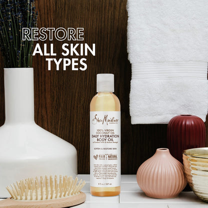 SheaMoisture Daily Hydration Body Oil Virgin Coconut Oil For Dry Skin Paraben Free 8 oz - PrimeBioHealth - canada supplements