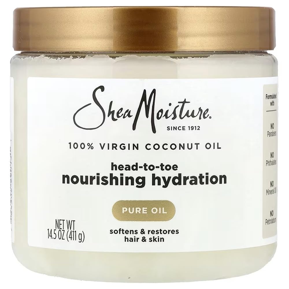SheaMoisture for Dry Skin Nourishing Hydration 100% Extra Virgin Coconut Oil Soften and Restore Skin and Hair 14.5 oz - PrimeBioHealth - canada supplements
