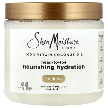 SheaMoisture for Dry Skin Nourishing Hydration 100% Extra Virgin Coconut Oil Soften and Restore Skin and Hair 14.5 oz - PrimeBioHealth - canada supplements