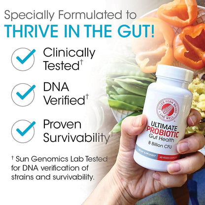 Silver Fern Brand Family Probiotics - Ultimate Adult Probiotic (1 Bottle = 60 Capsules) Plus Ultimate Children's Probiotic for Kids (1 Bottle = 30 Chewables) - Gut Health & Microbiome Support - PrimeBioHealth - canada supplements