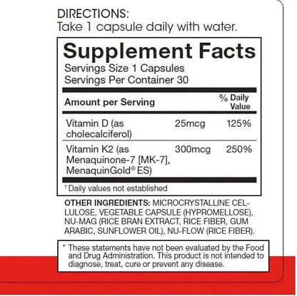Silver Fern Vitamin K2-D3 Supplement Brand - Natural, Non-Synthetic - K2-7 as Menaquinone-7 (MK-7) - D3 as cholecalciferol - PrimeBioHealth - canada supplements
