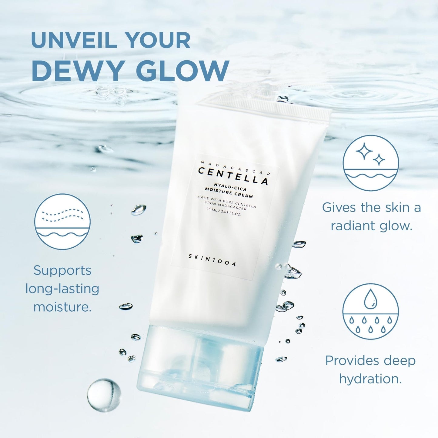 SKIN1004 Hyalu-Cica Moisture Cream, Face Moisturizer with Hyaluronic Acid, Centella Cream for Deep Hydration, Lightweight Nourishing - PrimeBioHealth - canada supplements