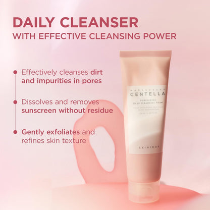SKIN1004 Poremizing Deep Cleansing Foam, 4.23 fl.oz, 125ml, Makeup Remover, Korean Face Cleanser with Himalayan Pink Salt - PrimeBioHealth - canada supplements