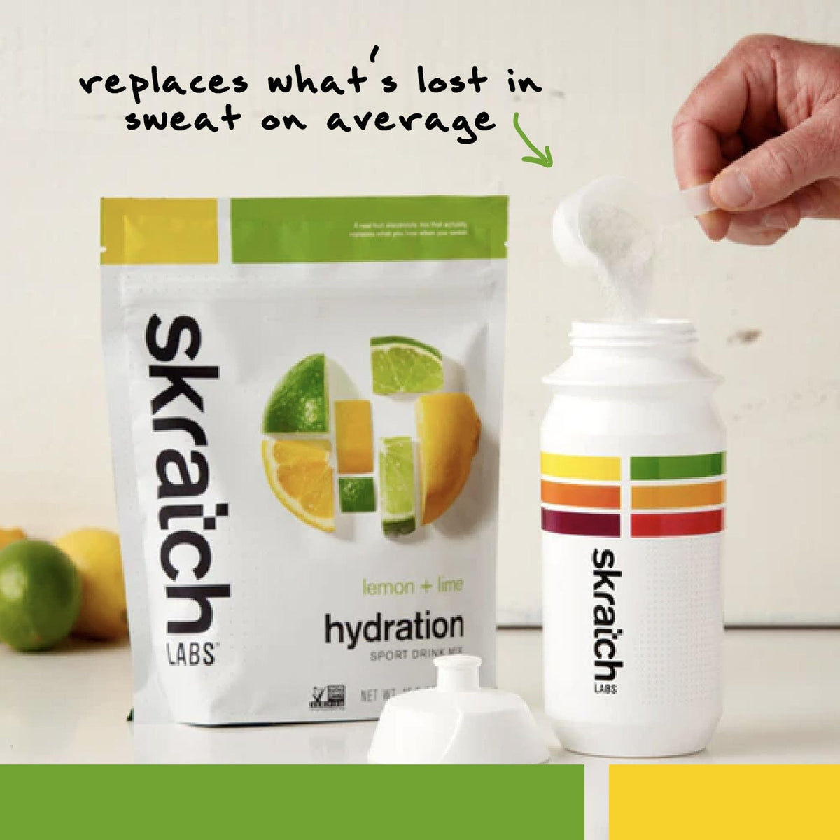 Skratch Labs Hydration Sports Drink Mix – Real‑Fruit Electrolyte Powder for Fast Hydration & Endurance | Lemon & Lime | 20 Servings | Vegan, Non‑GMO, Clean Ingredients - PrimeBioHealth - canada supplements
