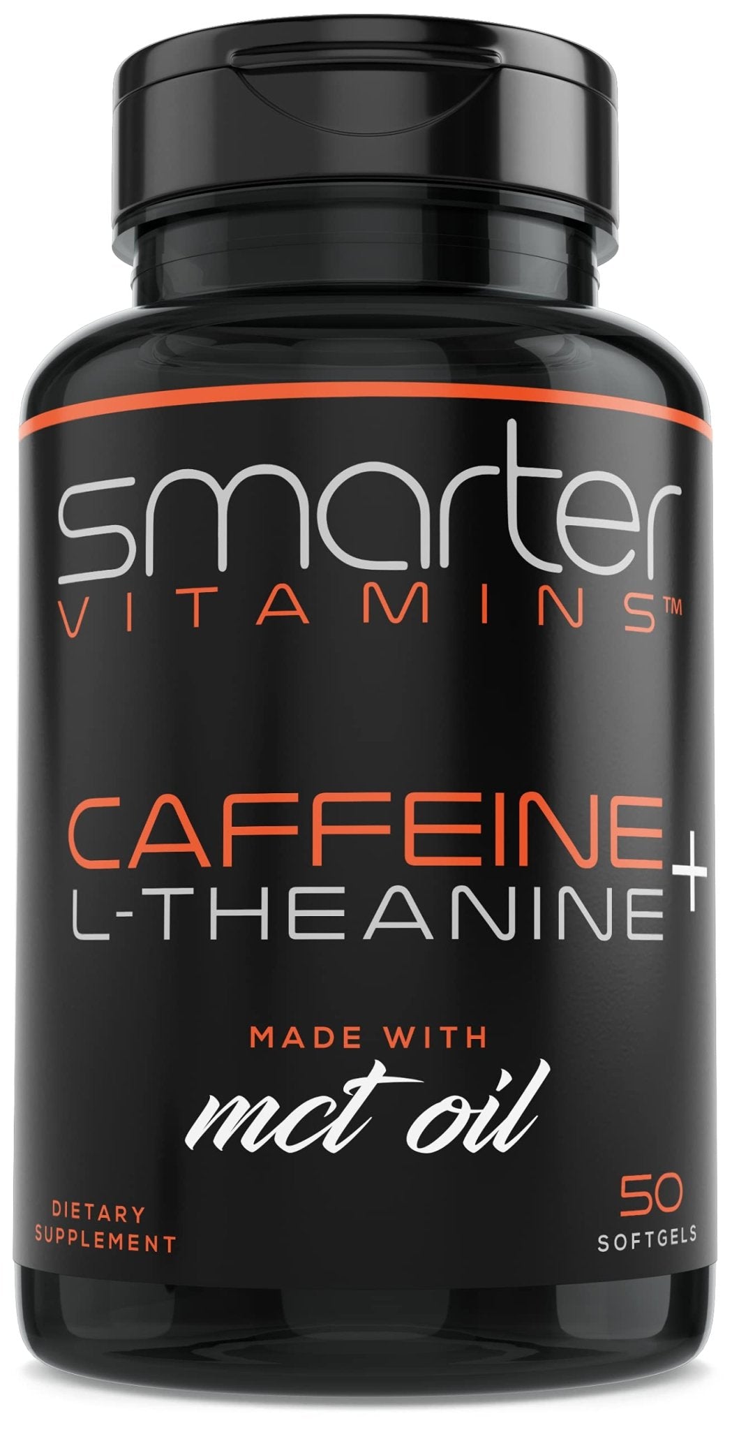 SmarterVitamins 200mg Caffeine Pills - MCT Oil from 100% Coconuts + 100mg L-Theanine, Energy and Focus - PrimeBioHealth - canada supplements