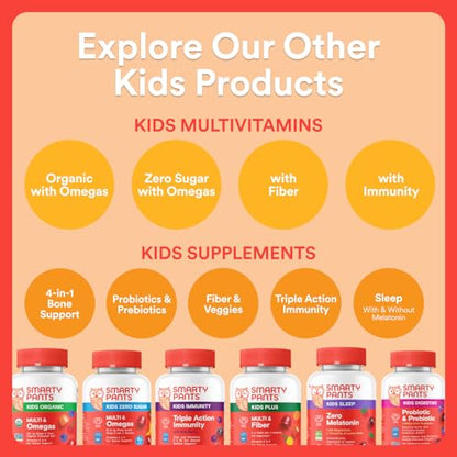 SmartyPants Kids Multivitamin Gummies with Omega 3 DHA/EPA, Vitamins D3, C, B12, B6, A, K, and Zinc, Gluten Free - PrimeBioHealth - canada supplements