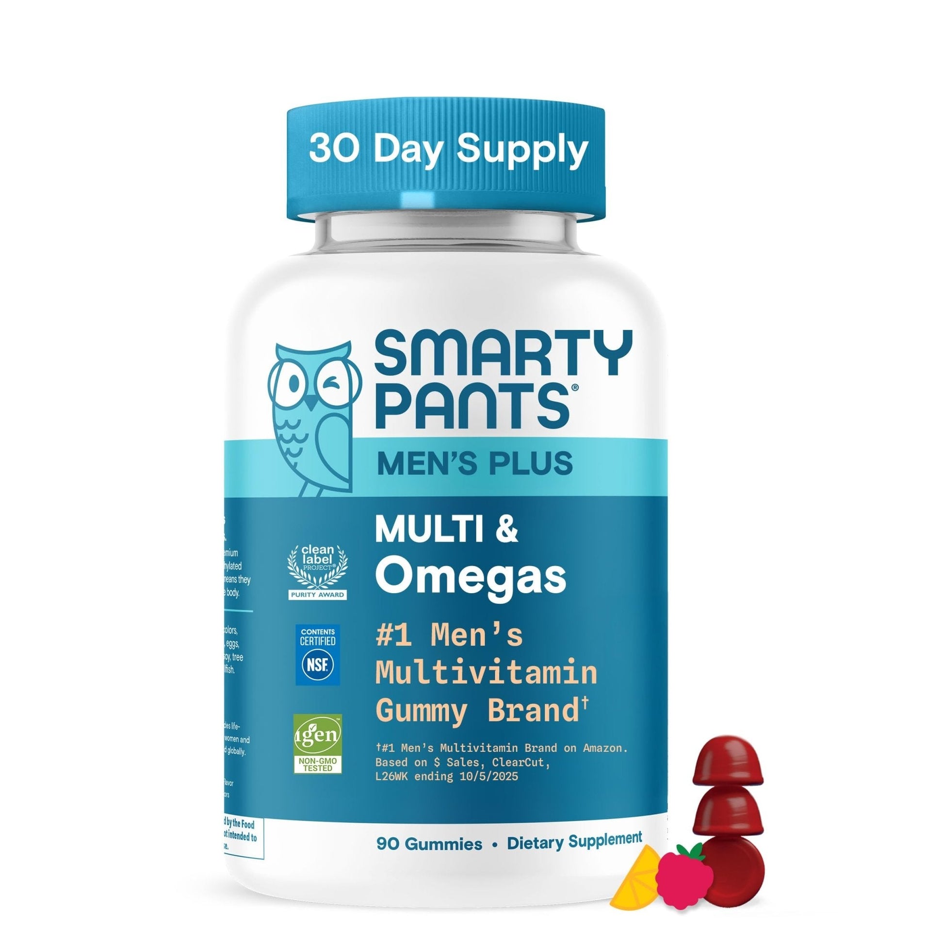 SmartyPants Men's Multivitamin Gummies with Omega 3 DHA/EPA, Methylfolate, Vitamin D3, C, B12, B6, A, K, Zinc - PrimeBioHealth - canada supplements