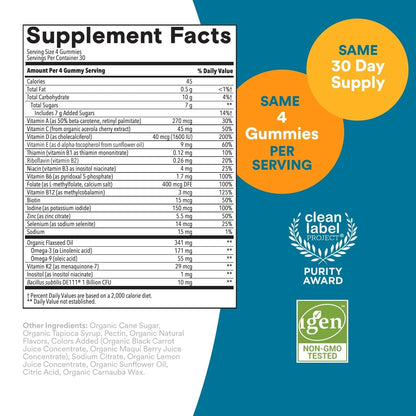 SmartyPants Multivitamin for Men, Organic Gummies: Probiotics, CoQ10, Methylfolate, Omega 3 (ALA), Vitamin D3, C, Vitamin B12 - PrimeBioHealth - canada supplements