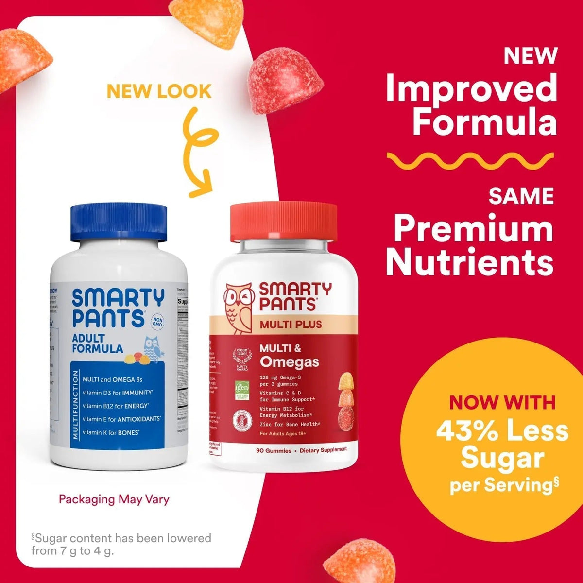 SmartyPants Multivitamin for Men & Women - Improved Formula: Multivitamin Gummies with Omega 3 (DHA/EPA) - PrimeBioHealth - canada supplements