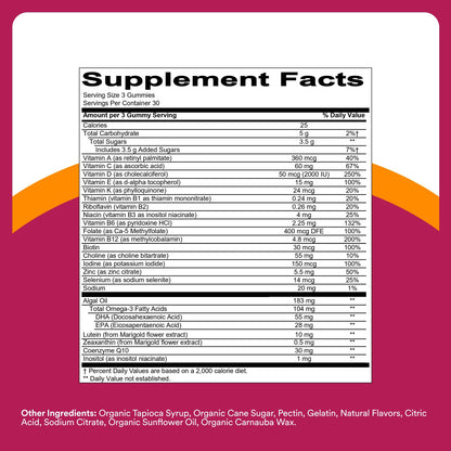 SmartyPants Multivitamin Gummy for Women 50 and Over, Omega 3 (DHA/EPA), Methylfolate, CoQ10, Vitamin D3, C, Vitamin B12, B6, A, K, Biotin - PrimeBioHealth - canada supplements
