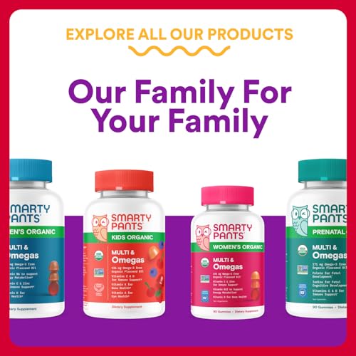 SmartyPants Organic Toddler Multivitamin Gummies: Probiotics, Omega 3 (ALA), Vitamin D3, C, Vitamin B12, B6, A, K & Zinc, Beta Carotene, Gluten Free - PrimeBioHealth - canada supplements