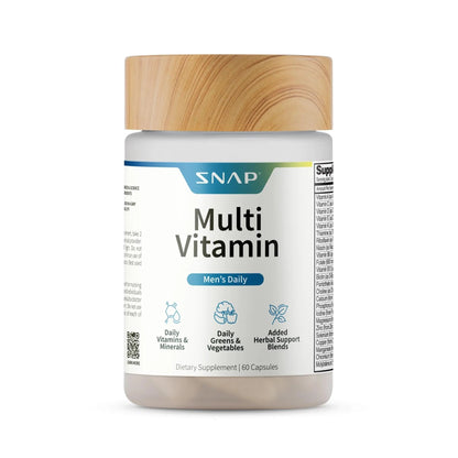 Snap Supplements Men's Multivitamins - Daily Vitamins & Minerals for Men - Vitamin D, B12, Zinc, Herbs & Vitamin C - PrimeBioHealth - canada supplements