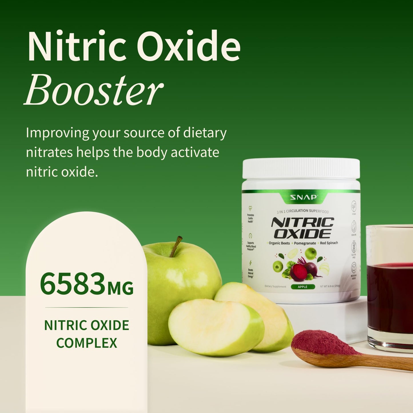 Snap Supplements Organic Beet Root Powder Nitric Oxide Supplement for Men & Women, Red Spinach & Pomegranate, Supports Healthy Energy & Blood Pressure Already - PrimeBioHealth - canada supplements