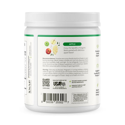 Snap Supplements Organic Beet Root Powder Nitric Oxide Supplement for Men & Women, Red Spinach & Pomegranate, Supports Healthy Energy & Blood Pressure Already - PrimeBioHealth - canada supplements
