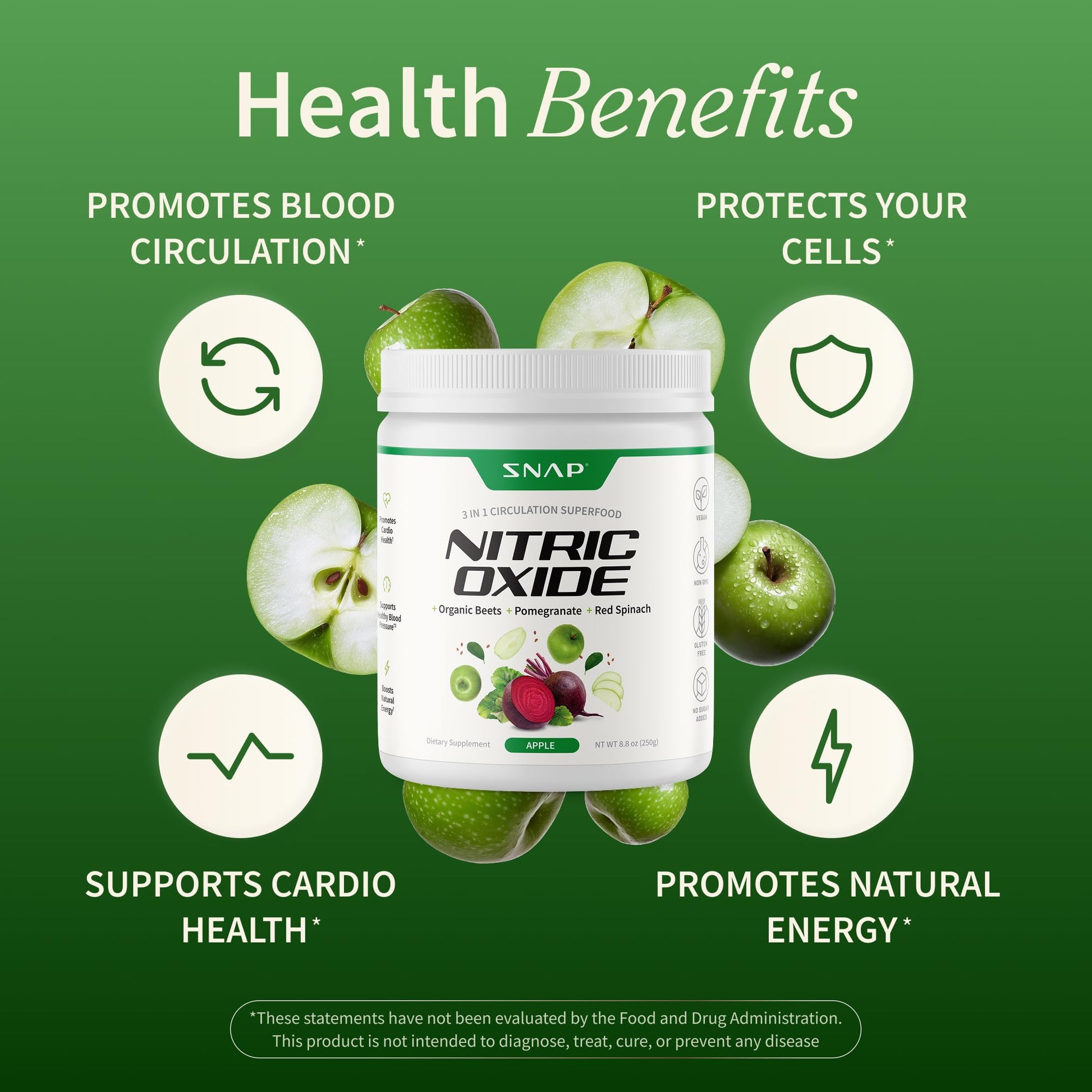 Snap Supplements Organic Beet Root Powder Nitric Oxide Supplement for Men & Women, Red Spinach & Pomegranate, Supports Healthy Energy & Blood Pressure Already - PrimeBioHealth - canada supplements