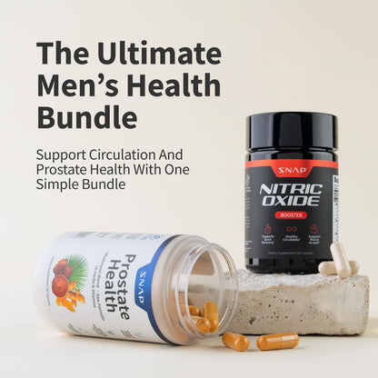 Snap Supplements Prostate Health & Nitric Oxide Supplement Bundle for Men, 90 + 60 Vegetarian Capsules (1 Month Supply) - PrimeBioHealth - canada supplements