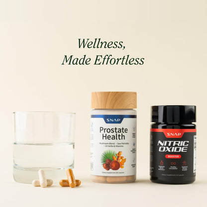 Snap Supplements Prostate Health & Nitric Oxide Supplement Bundle for Men, 90 + 60 Vegetarian Capsules (1 Month Supply) - PrimeBioHealth - canada supplements
