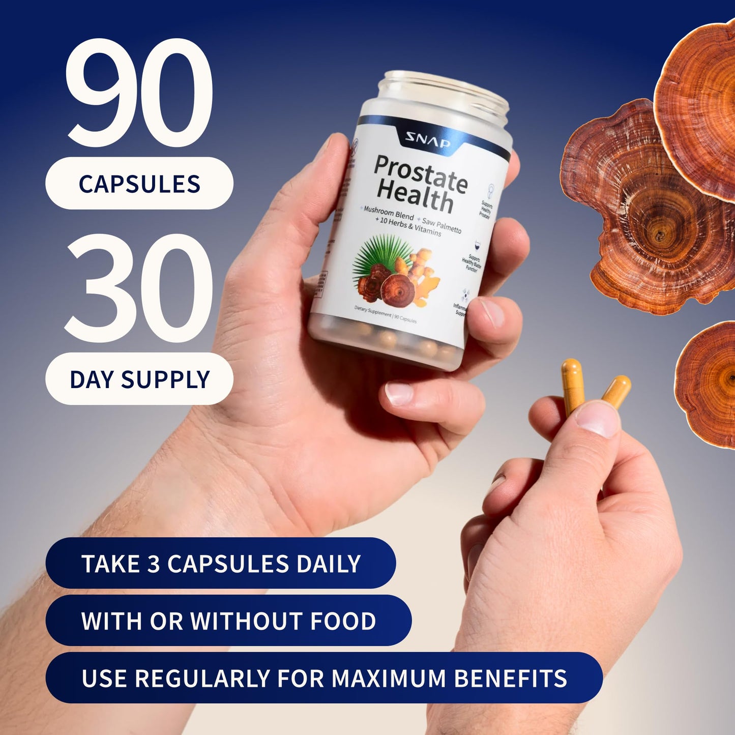 Snap Supplements Prostate Health Supplement with Saw Palmetto for Men, DHT Blocker - Helps Support Male Urinary Tract and Prostate for Mens Health - PrimeBioHealth - canada supplements