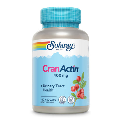 SOLARAY CranActin Cranberry Extract 400 mg - Cranberry Supplements for Women and Men - Bladder and Urinary Tract Health Support with Vitamin C - Vegan, 60-Day Guarantee, 120 Servings, 120 VegCaps - PrimeBioHealth - canada supplements