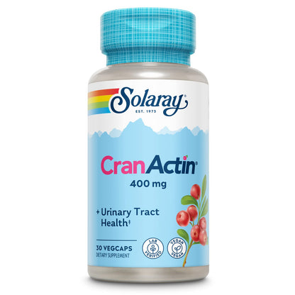 SOLARAY CranActin Cranberry Extract 400 mg - Cranberry Supplements for Women and Men - Bladder and Urinary Tract Health Support with Vitamin C - Vegan, 60-Day Guarantee, 120 Servings, 120 VegCaps - PrimeBioHealth - canada supplements