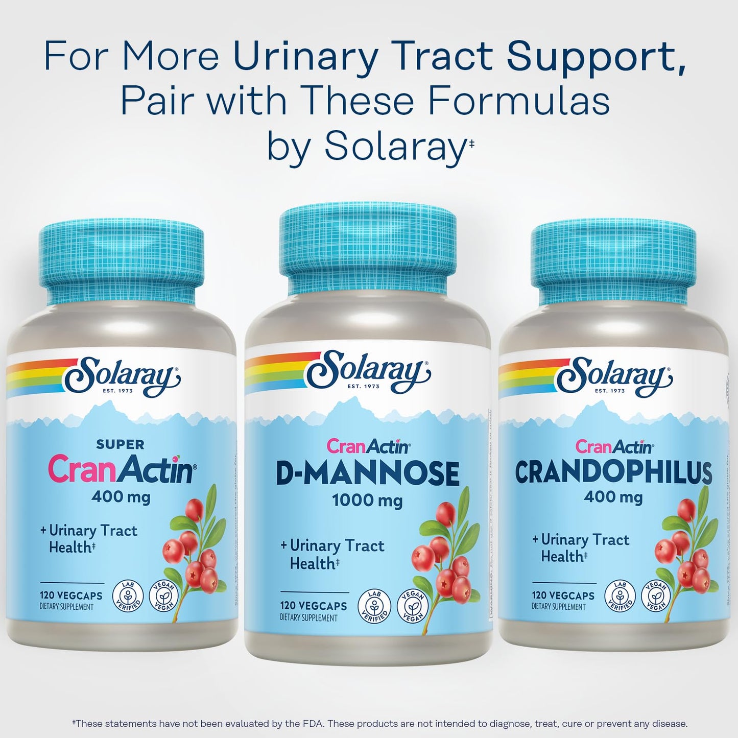 Solaray D-Mannose 1000mg with CranActin Cranberry Supplement 400mg, Urinary Tract Health & Bladder Support Capsules with Vitamin C, Vegan, 60 Day Guarantee, 75 Servings, 150 VegCaps - PrimeBioHealth - canada supplements