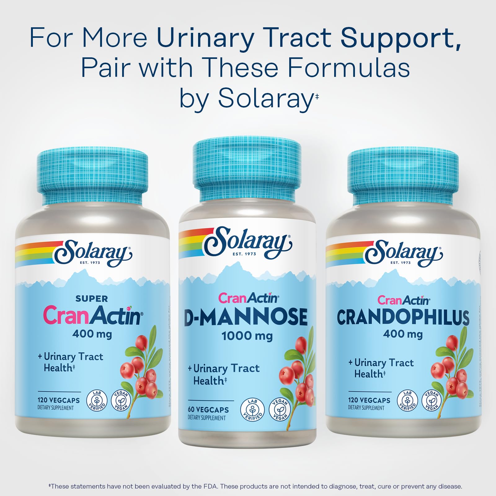 Solaray D-Mannose 1000mg with CranActin Cranberry Supplement 400mg, Urinary Tract Health & Bladder Support Capsules with Vitamin C, Vegan, 60 Day Guarantee, 75 Servings, 150 VegCaps - PrimeBioHealth - canada supplements