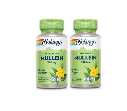 SOLARAY Mullein Leaf 330 mg - Soothing Herbal Support - Mullein Capsules Traditionally Used to Support Health and Wellness - Vegan, Non-GMO, Lab Verified, 60-Day Guarantee, 100 Servings, 100 VegCaps - PrimeBioHealth - canada supplements