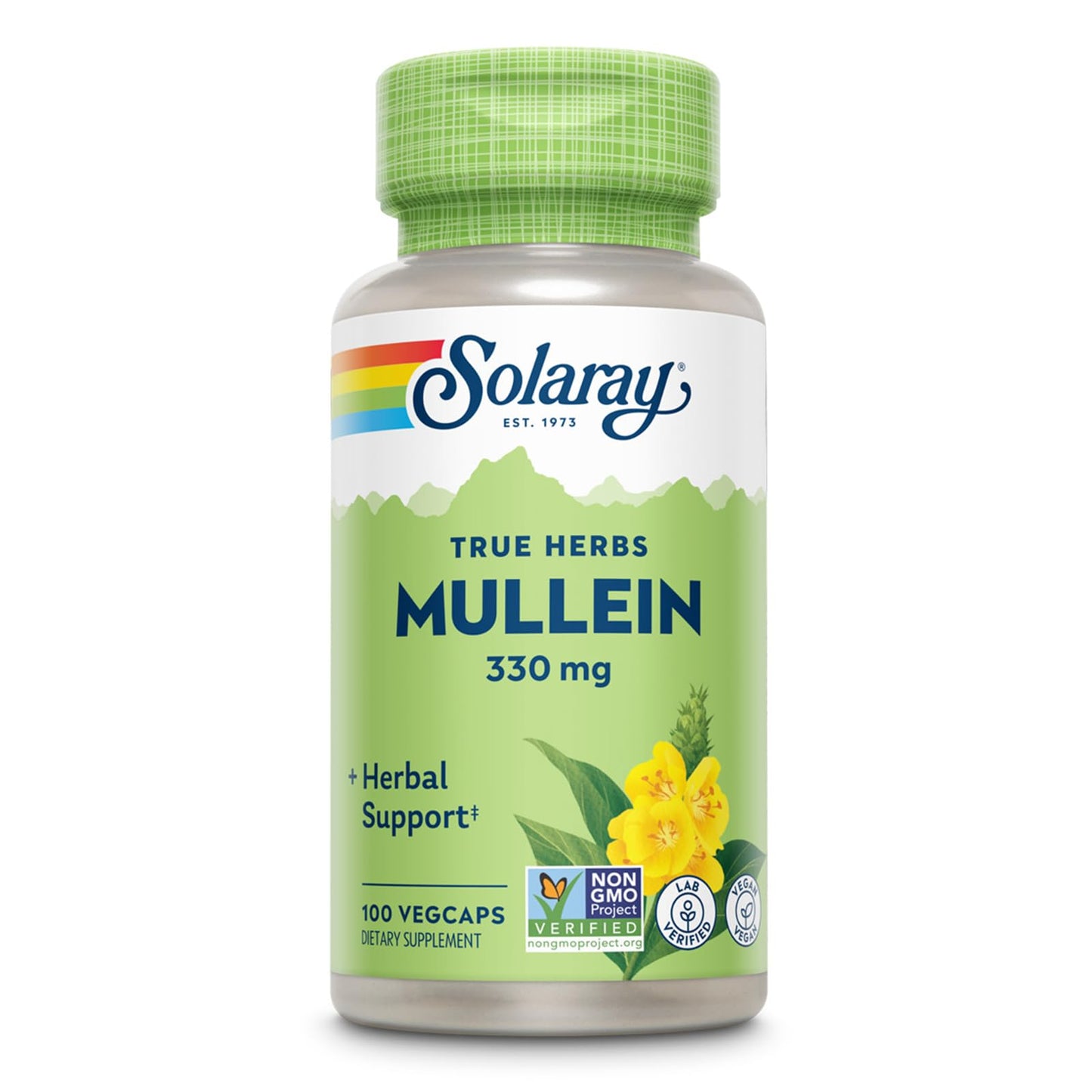 SOLARAY Mullein Leaf 330 mg - Soothing Herbal Support - Mullein Capsules Traditionally Used to Support Health and Wellness - Vegan, Non-GMO, Lab Verified, 60-Day Guarantee, 100 Servings, 100 VegCaps - PrimeBioHealth - canada supplements