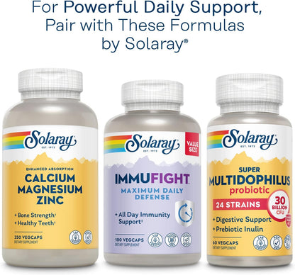 Solaray Once Daily Adult 50+ Complete Multivitamin for Women & Men, Essential Vitamins & Chelated Minerals for Healthy Energy, Heart, Brain & Immune Support, With CoQ10 & Lutein, Iron Free, 90 VegCaps - PrimeBioHealth - canada supplements