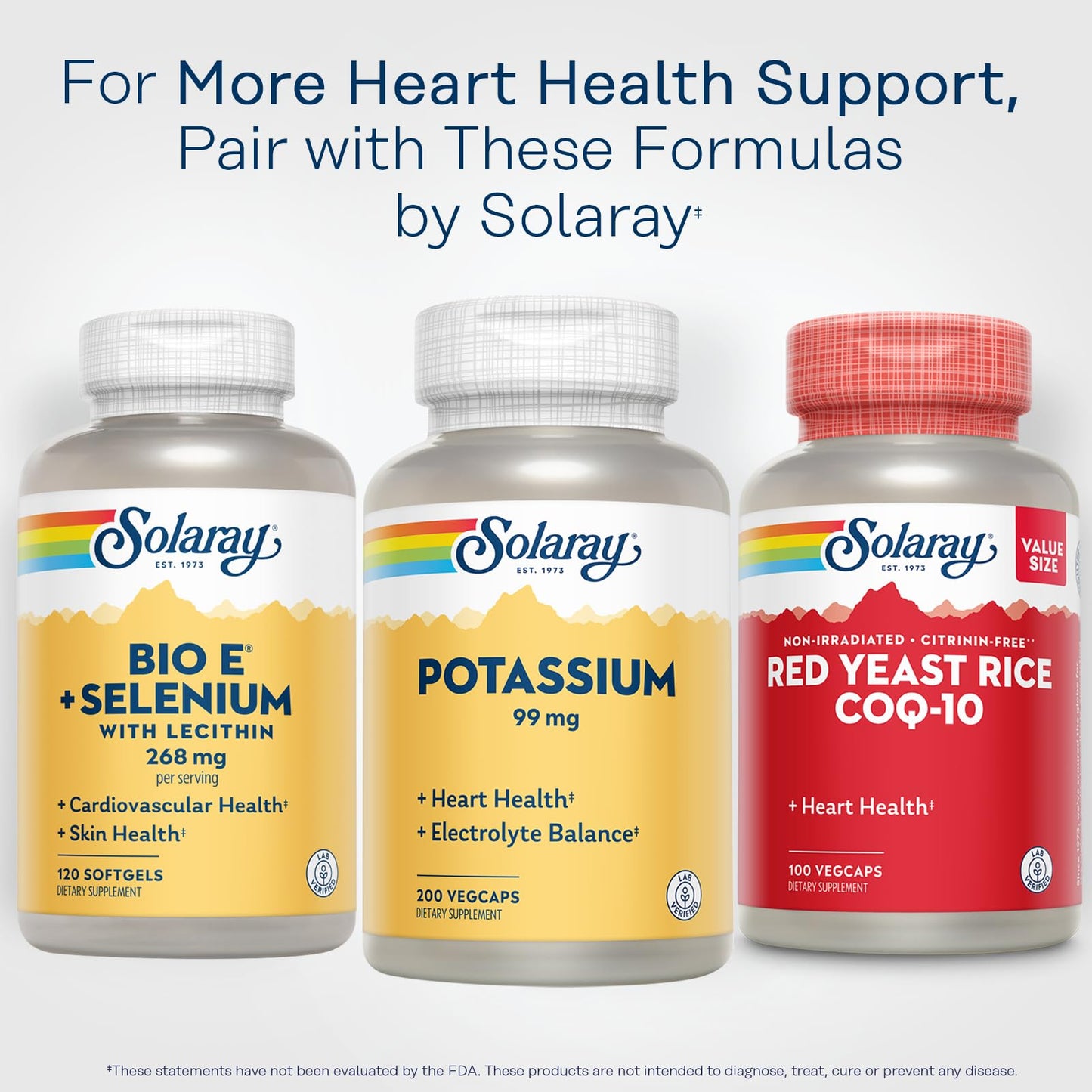 SOLARAY Potassium 99 mg - Electrolyte Balance Formula - Potassium Supplement for Electrolytes, Vascular and Heart Health Support, Lab Verified, 200 Servings, 200 VegCaps - PrimeBioHealth - canada supplements