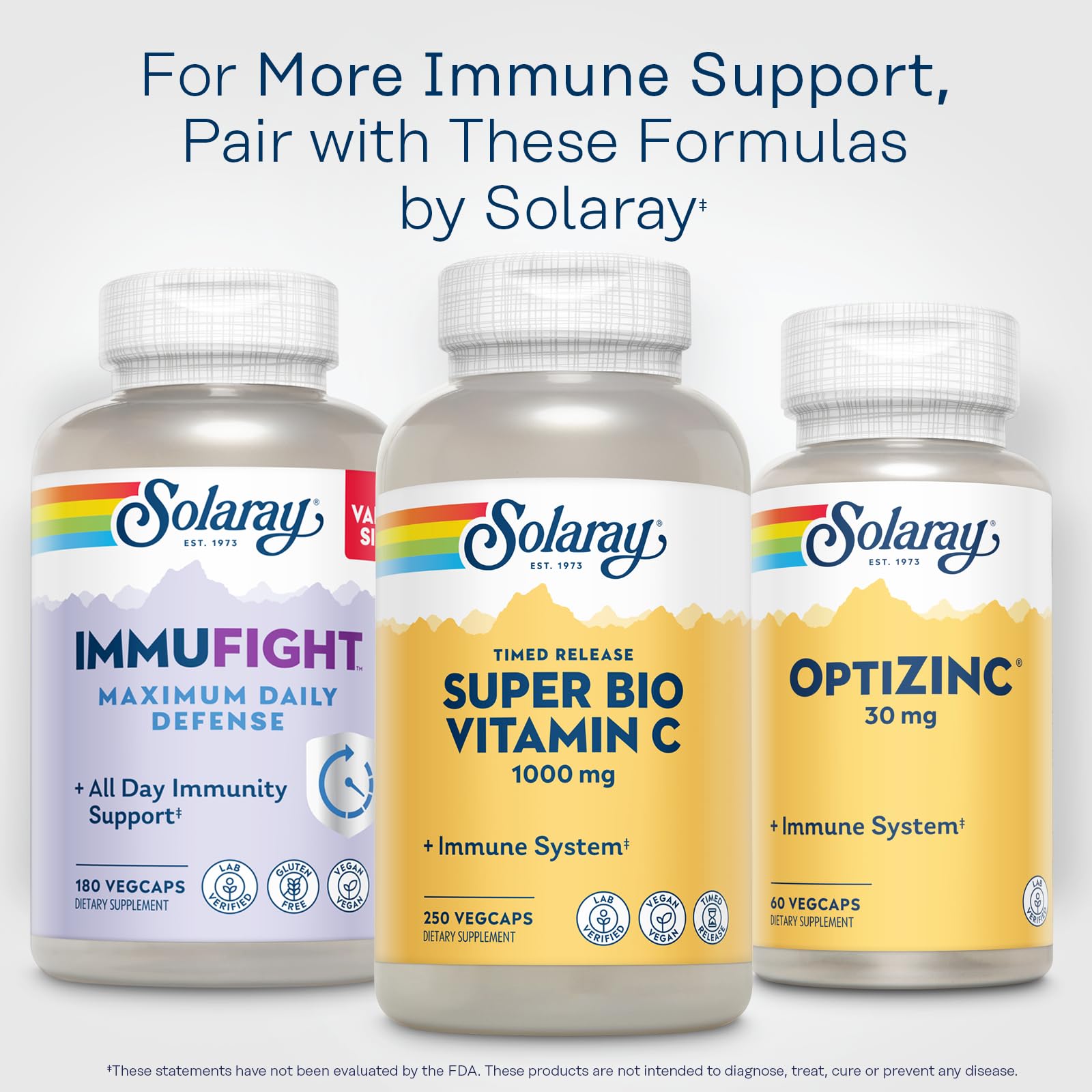 SOLARAY Super Bio Vitamin C 1000mg, Buffered, Two-Stage Timed Release with Bioflavonoids, Immune Support Supplement, High Absorption, Vegan, 60-Day Guarantee – 250 VegCaps - PrimeBioHealth - canada supplements