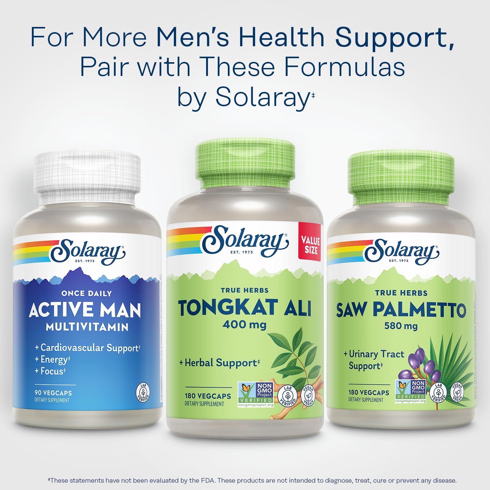 SOLARAY Tongkat Ali 400 mg - Longjack Tongkat Ali for Men - Herbal Support for Men's Health and Vitality - Vegan, Non-GMO, Lab Verified - 180 Servings, 180 VegCaps - PrimeBioHealth - canada supplements