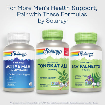 SOLARAY Tongkat Ali 400 mg - Longjack Tongkat Ali for Men - Herbal Support for Men's Health and Vitality - Vegan, Non-GMO, Lab Verified - 180 Servings, 180 VegCaps - PrimeBioHealth - canada supplements